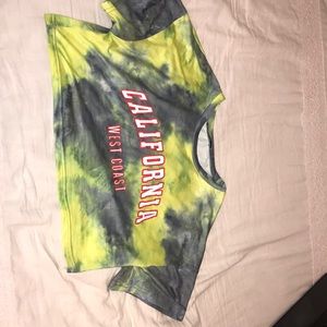 Shein Tye-die California west coast cropped top